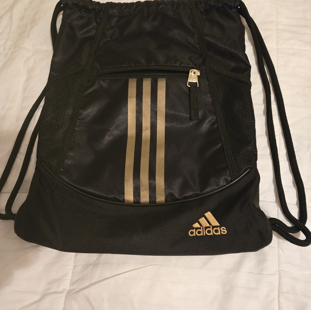Adidas Black and Gold Men's Bag